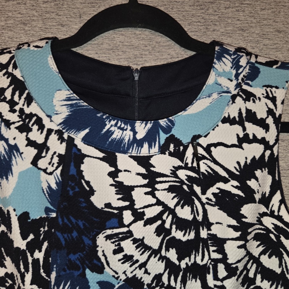 En Focus Studio Floral Dress Women's 4 Sleeveless Fit & Flare Midi Round Neck - Picture 5 of 10